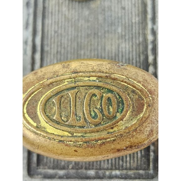 Antique ILCO Door‎ Mortise Lock Set With Brass Knob & Two Ceramic White Handles - Picture 6 of 9